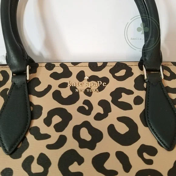 Kate Spade Darcy Leopard Cheetah Large Satchel NWT Gift Holiday Valentine Day - Picture 2 of 10